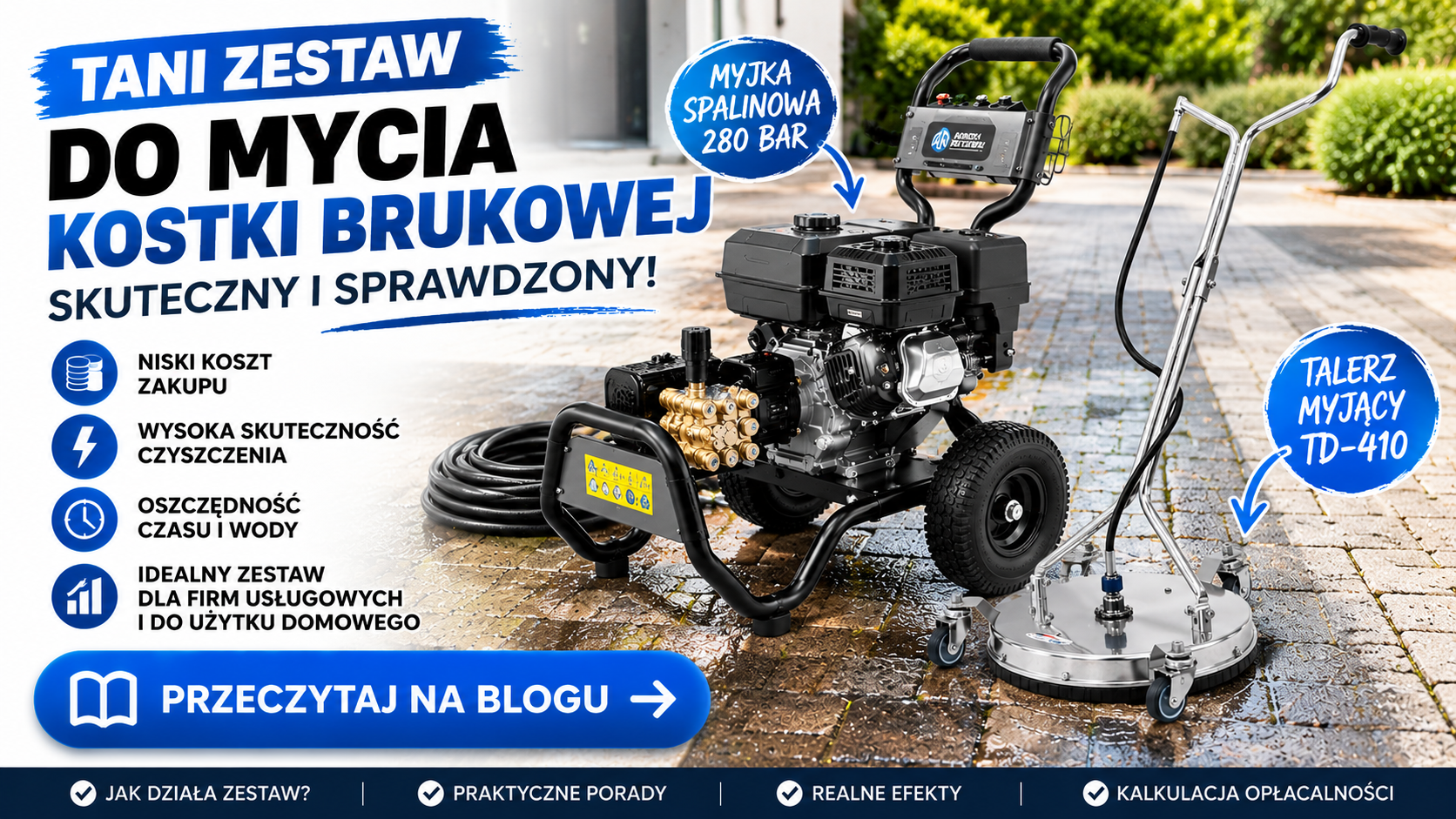 Tani zestaw do mycia kostki brukowej – profesjonalny efekt bez przepłacania!