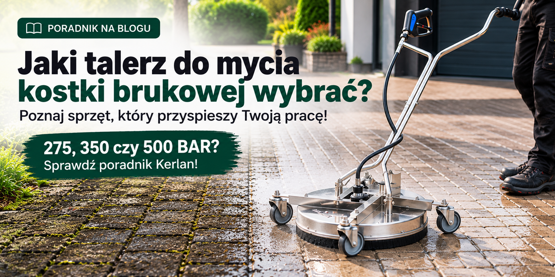 Jaki talerz do mycia kostki brukowej wybrać? Poznaj sprzęt, który przyspieszy Twoją pracę!